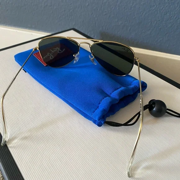 ⛔️SOLD⛔️ Rayban Junior Aviator Pilot Sunglasses Model 223/71 50-13 In Green - Picture 4 of 10